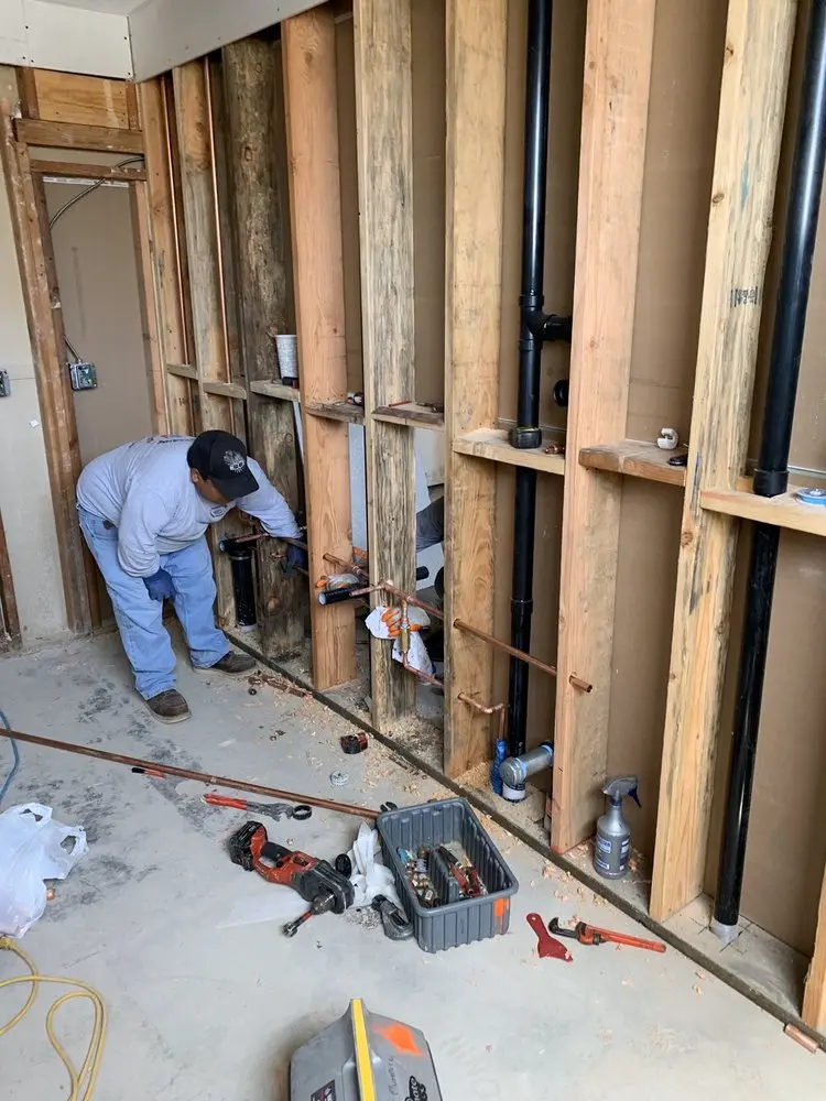 Commercial rough-in plumbing for Gas Line Repair in Trapp